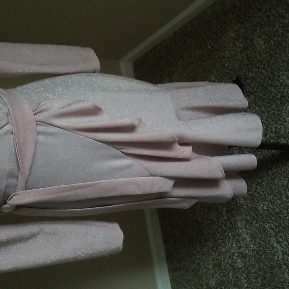 Pink Silver Shimmering fitted dress size small - Picture 4 of 5
